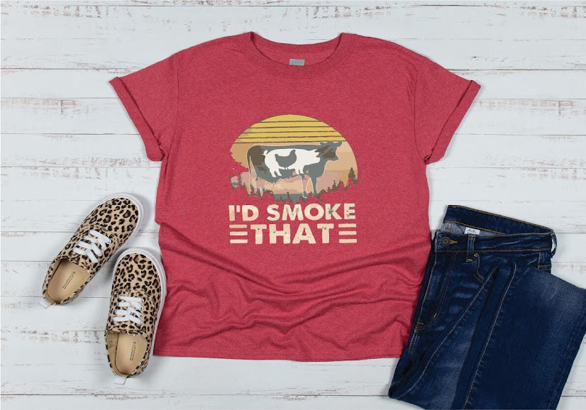 I’d Smoke That Shirt - red
