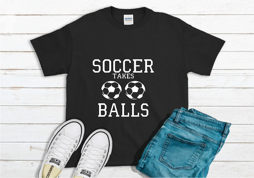 Soccer Takes Balls Shirt - black