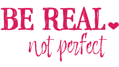 Be Real Not Perfect Transfer pink