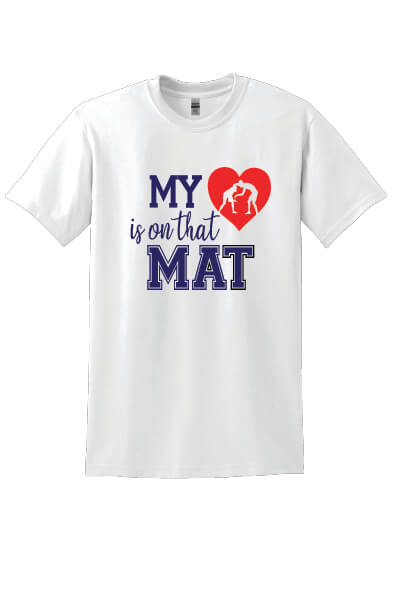 My Heart Is On That Mat T-Shirt white