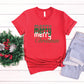 Merry, Merry, Merry Christmas T-Shirt red