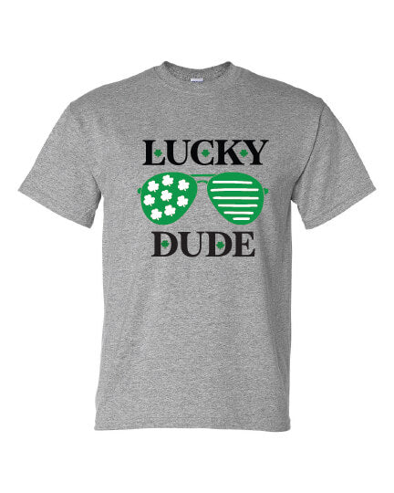 Lucky Dude (Youth) T-Shirt gray