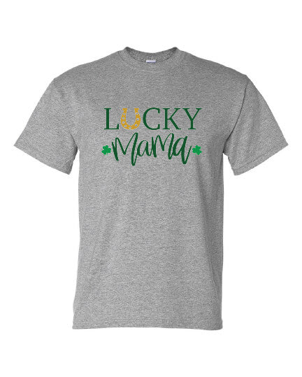 Lucky Mama T-Shirt gray