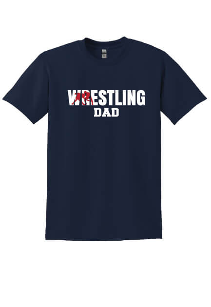 Wrestling Dad T-shirt navy