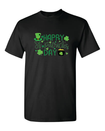 Happy St. Patrick's Day T-shirt black