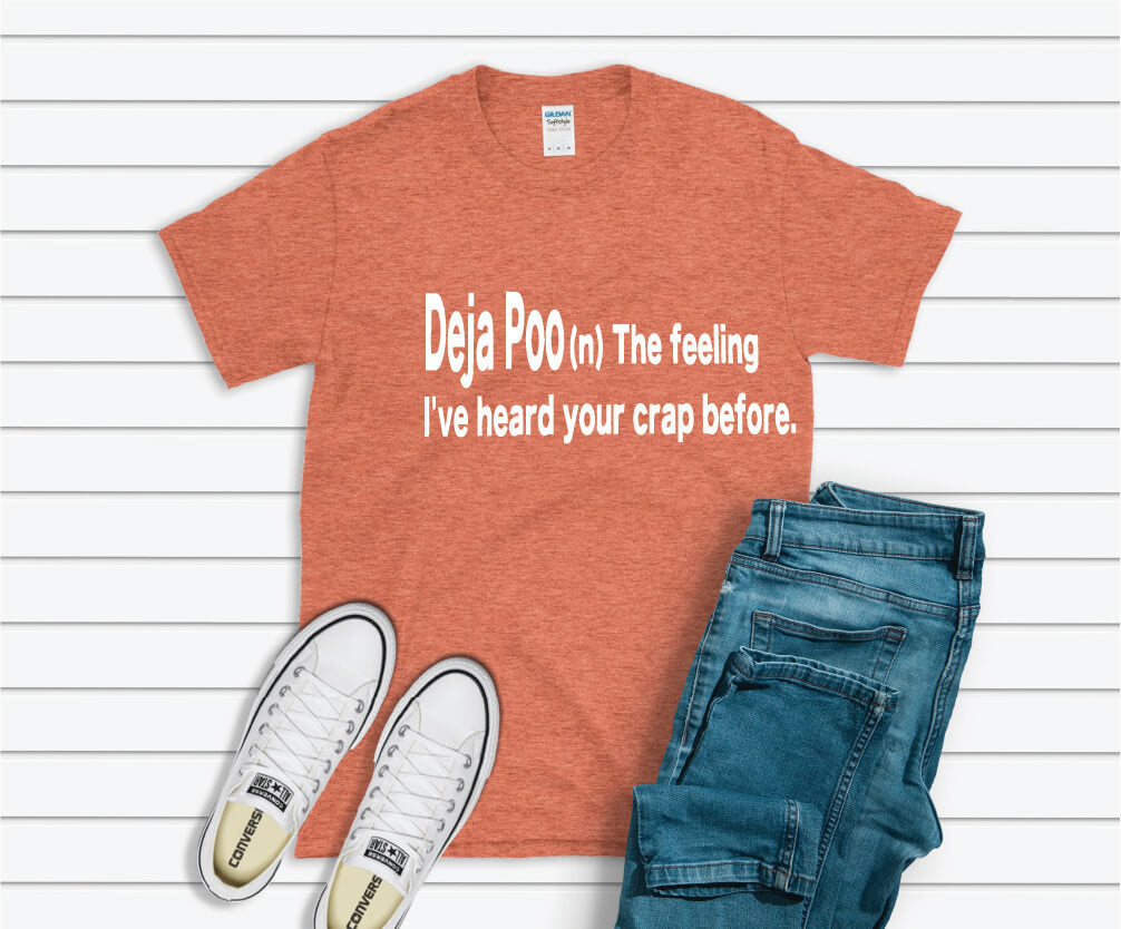 Deja Poo (n) Shirt - rust