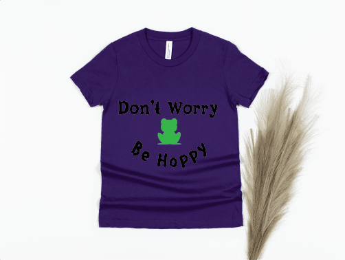Don't Worry Be Hoppy Shirt - purple