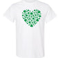 Shamrock Filled Heart T-Shirt white