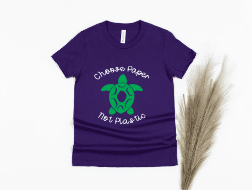 Choose Paper Not Plastic Shirt - purple