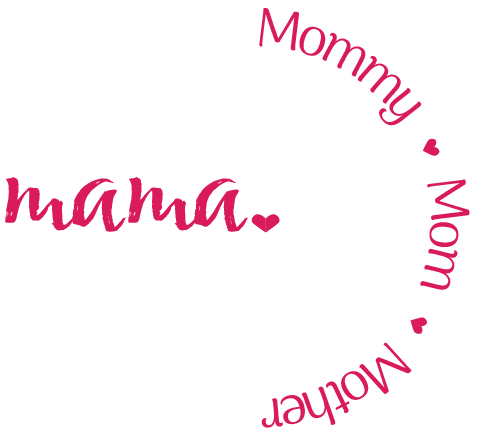 Mama. Mommy. Mom. Mother Transfer pink
