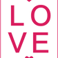 Love Heart Box Transfer pink