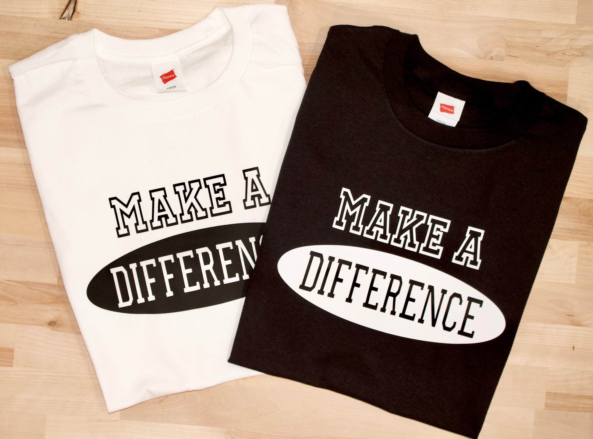 Make a Difference Shirt - black and white